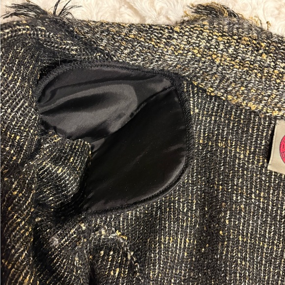 Vintage Millma Handloomed Alpaca Blend Open Front Tweed Cardigan Blazer - Picture 10 of 16